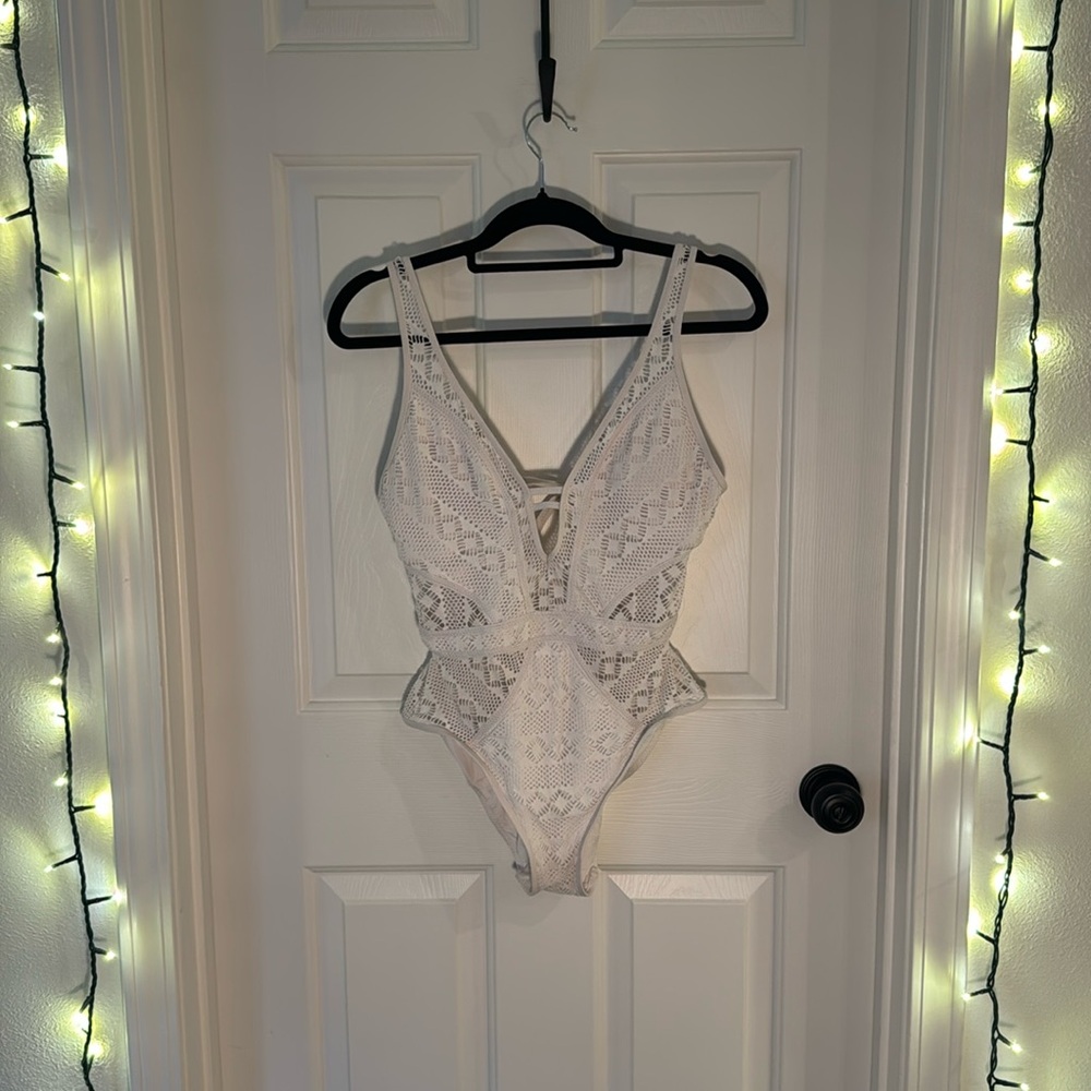 White One Piece Bathing Suit